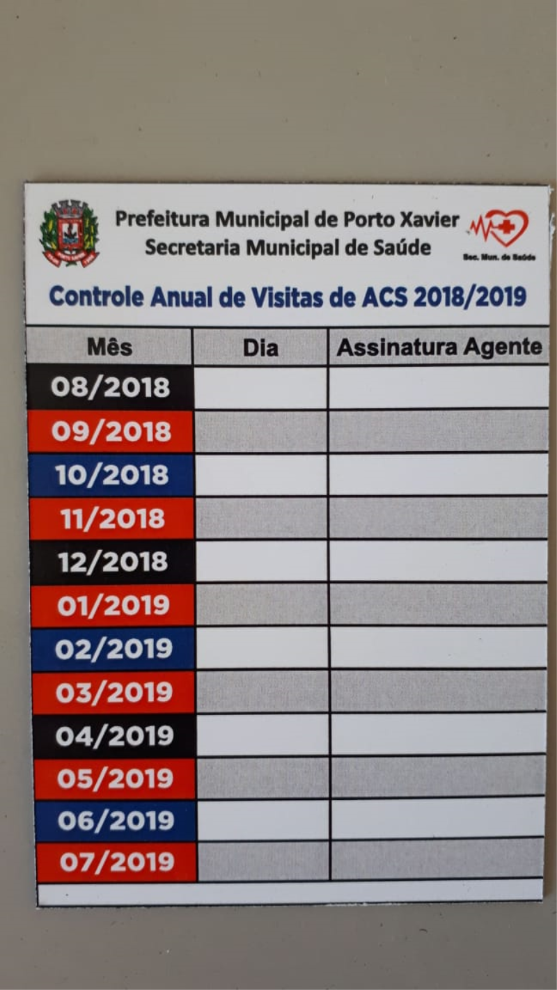 ESTÃO SENDO ENTREGUES IMÃS PARA CONTROLE DE VISITAS DOS AGENTES DE SAÚDE